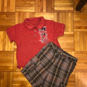 Calvin Klein | Bright orange Polo Set with Graphic Design